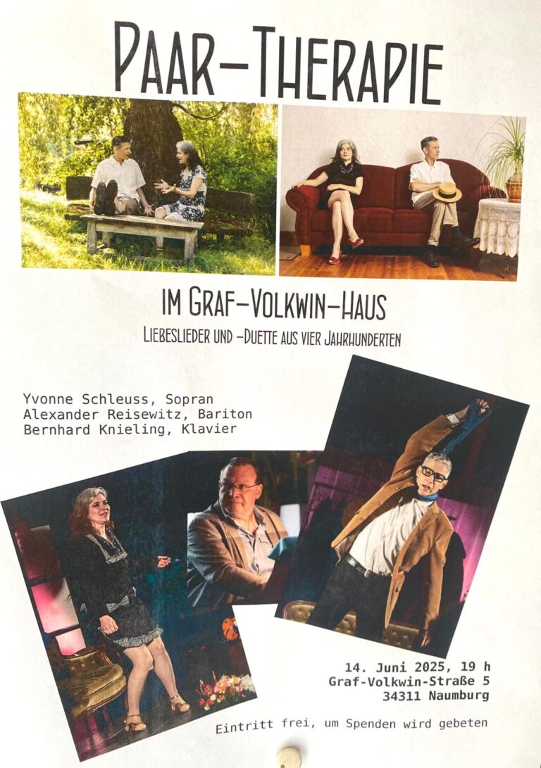 Plakat Paartherapie ein Liederabend